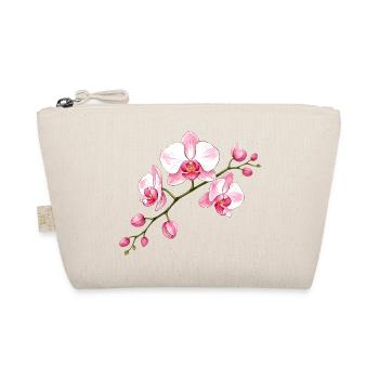 Orchidee Blütenzweig Illustration Florales Motiv - Bio-Täschchen - Natur - Vorne