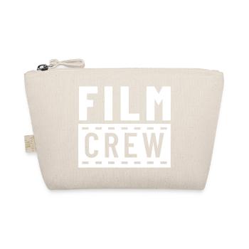 Minimalist CREW lettering in white - Organic Pouch - nature - Front