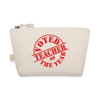 Voted Best Teacher of the Year: Red Stamp - Organic Pouch - nature - Front