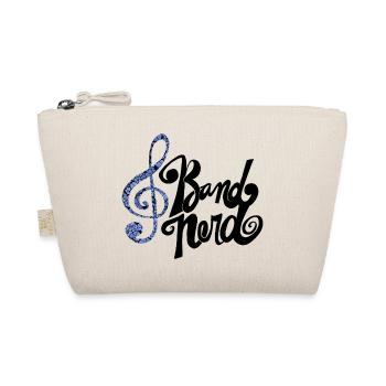 Mosaic Indigo Treble Clef - Organic Pouch - nature - Front
