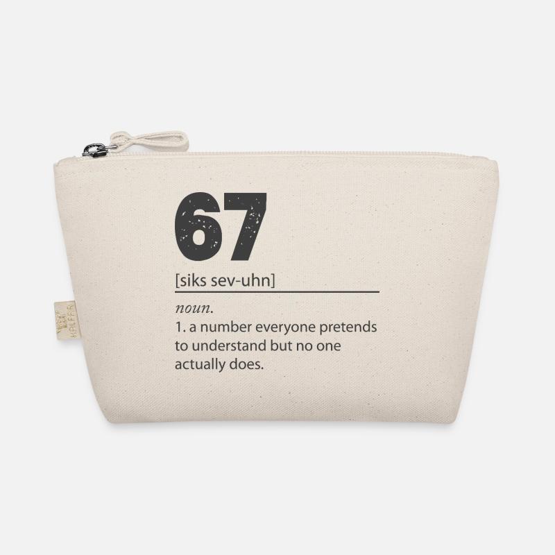 67 - Siebenundsechzig Nummer 67 Meme Sechs Sieben. Bio-Täschchen