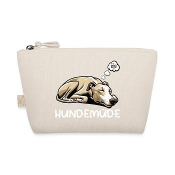 Hundemüde Whippet Windhund Whippets Whippethalter - Bio-Täschchen - Natur - Vorne