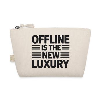  Offline Is The New Luxury Spruch Digital Detox - Bio-Täschchen - Natur - Vorne