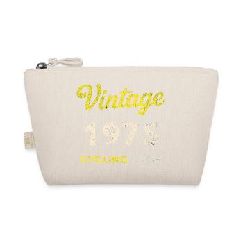 Vintage 1975 – Cycling Club Retro Birth Year - Organic Pouch - nature - Front
