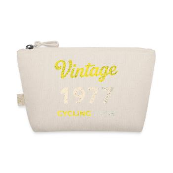Vintage 1977 – Cycling Club Retro Birth Year - Organic Pouch - nature - Front