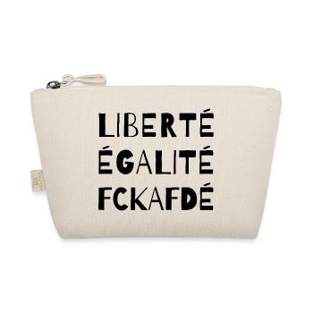 Liberté Égalité FCKAFD Statement Design - Bio-Täschchen - Natur - Vorne