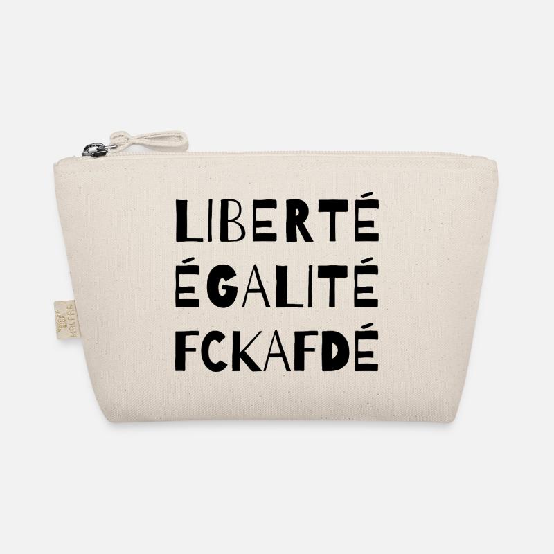 Liberté Égalité FCKAFD Statement Design - Bio-Täschchen - Natur