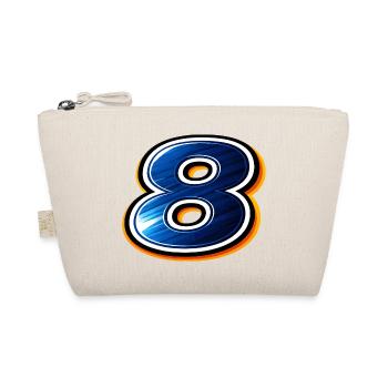Number 8 Football Shirt Sporty Design - Organic Pouch - nature - Front