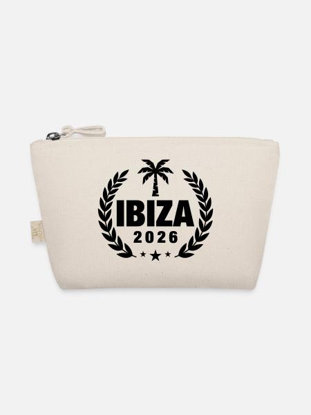 Ibiza 2026 Palm Tree - Organic Pouch - nature - Front