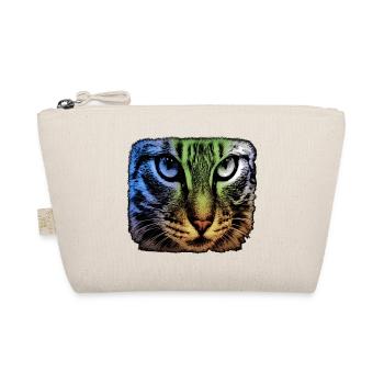 katzengesicht, bunte tier designs - Bio-Täschchen - Natur - Vorne