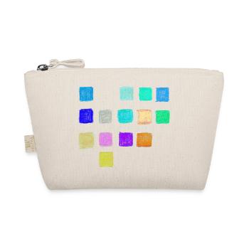 Colored Pencil Colors Squares Pattern - Abstract - Organic Pouch - nature - Front