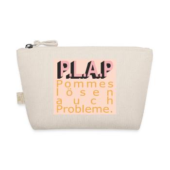 PLAP Pommes Probleme Typo - Bio-Täschchen - Natur - Vorne