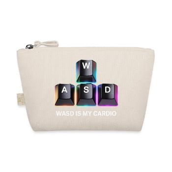 Funny Gaming Keyboard WASD My Cardio Gamer - Organic Pouch - nature - Front