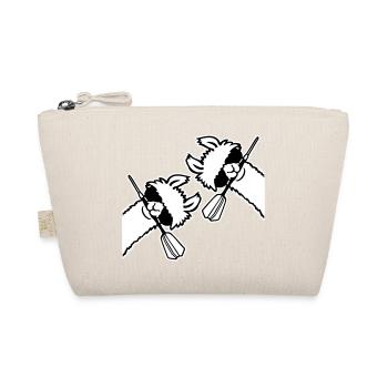 Zwei Coole Lamas Sonnenbrille Dartpfeil Maul Team - Bio-Täschchen - Natur - Vorne