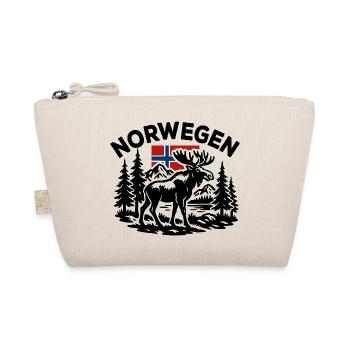 Norwegen Flagge - Berge Seen Wald Elch - Bio-Täschchen - Natur - Vorne