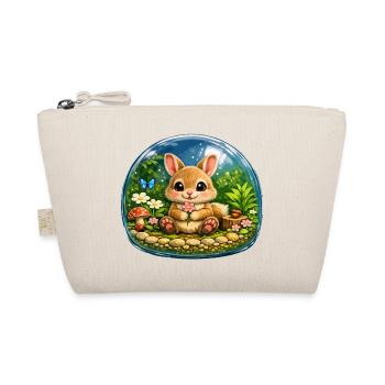 Cute Rabbit in Forest Bubble - Organic Pouch - nature - Front