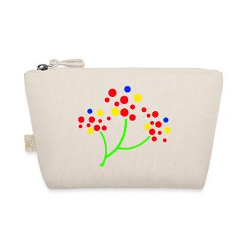 Neon Dot Tree Burst - Organic Pouch - nature - Front