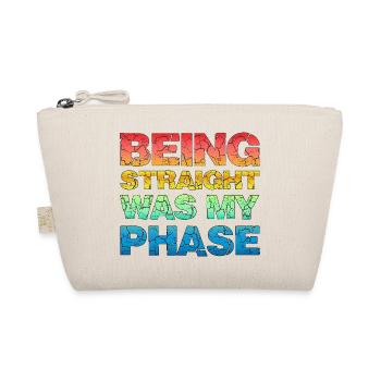 Être hétéro était ma phase de design rétro LGBTQ - Trousse biologique - nature - Devant
