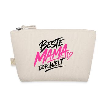 Beste Mama der Welt Neon Rosa - Bio-Täschchen - Natur - Vorne