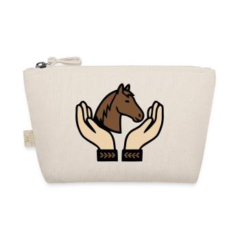 Mains tenant un cheval Équestre - Trousse biologique - nature - Devant
