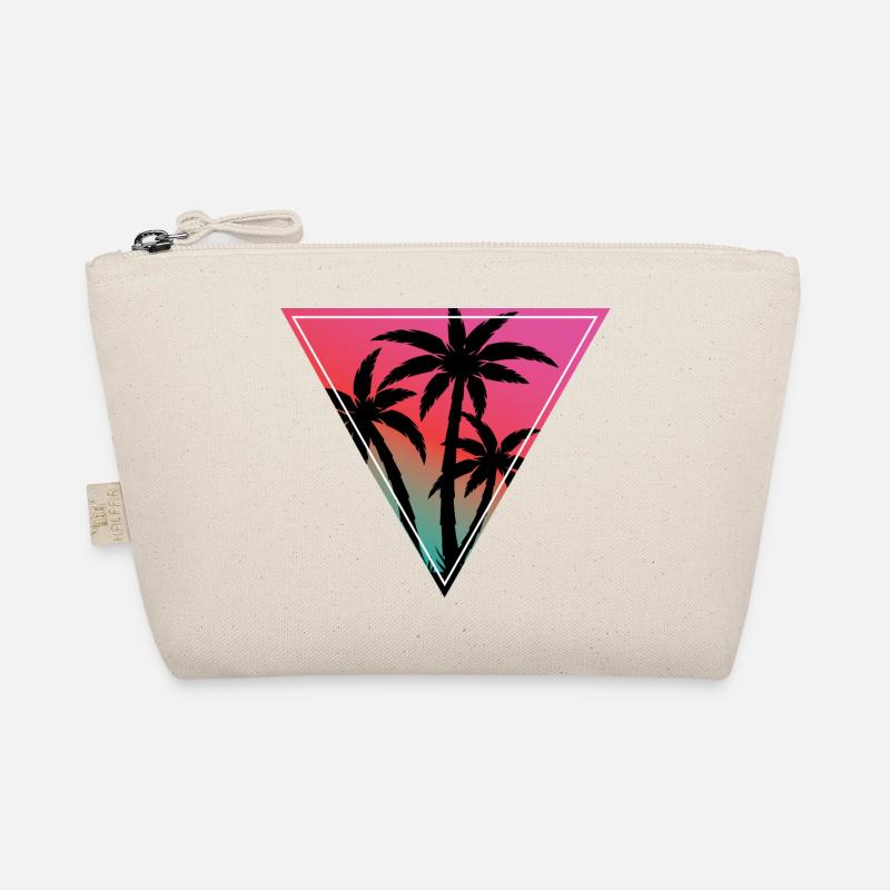 Sunset Palm Triangle Print Organic Pouch