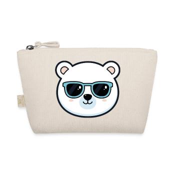 Mignon Ours polaire lunettes bleues - Trousse biologique - nature - Devant