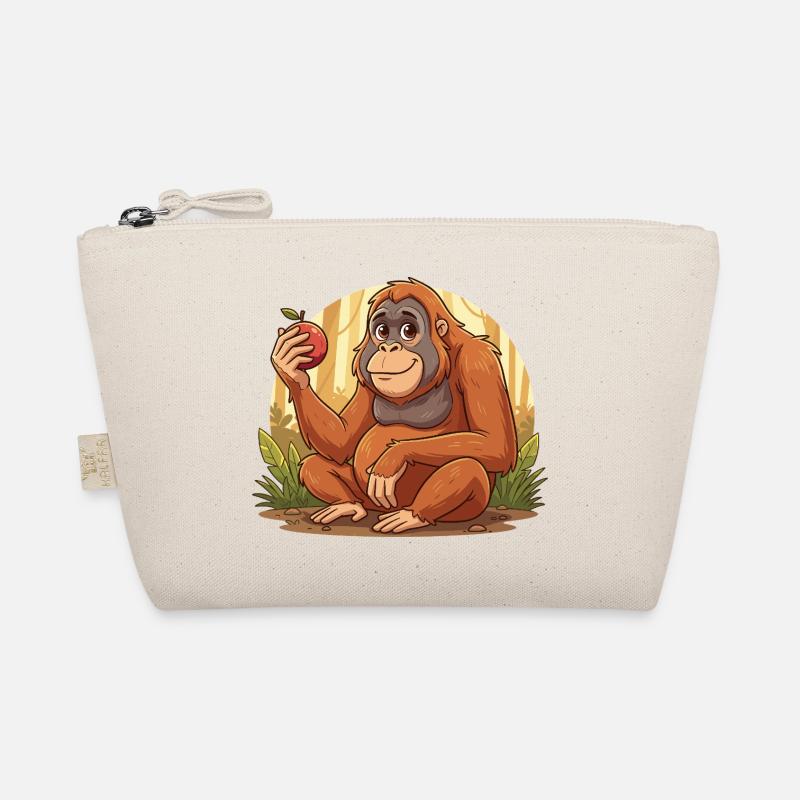 Orangutan mit Apfel – Dschungelcharme Bio-Täschchen