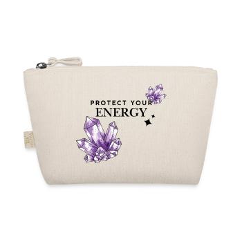 Violet crystal clusters on black - Organic Pouch - nature - Front