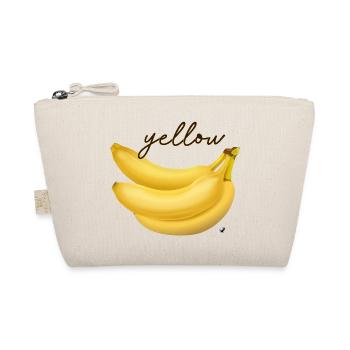 Illustration de trois bananes jaunes avec inscription - Trousse biologique - nature - Devant