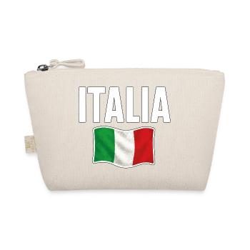 Italia Flagge Souvenir Design - Bio-Täschchen - Natur - Vorne
