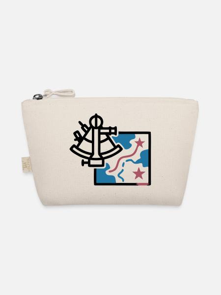 Sextant Navigation Map Vector - Organic Pouch - nature - Front