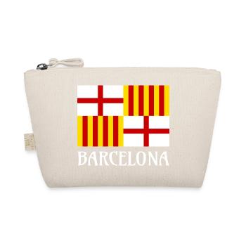 Flag Red White Yellow Barcelona Patriotic Banner - Organic Pouch - nature - Front