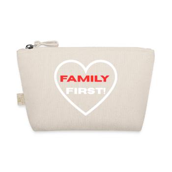 Family First! – Heart - Organic Pouch - nature - Front