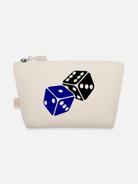 Blue Cube Minimal Design - Organic Pouch - nature - Front