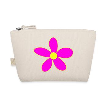 Centre Jaune Magique Fleur Rose Néon - Trousse biologique - nature - Devant