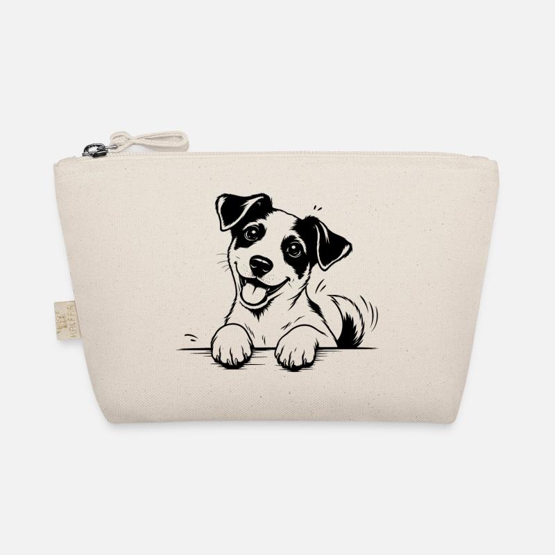 Jack Russell Terrier Paws Black Organic Pouch