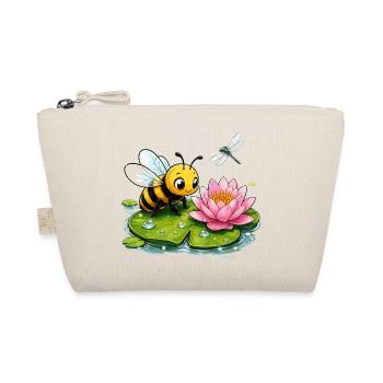 Biene Honig Imker Honigwabe Blumen Wiese Insekt - Bio-Täschchen - Natur - Vorne
