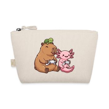 Joueur mignon Capybara Axolotl Tortue Gamer Kawaii - Trousse biologique - nature - Devant