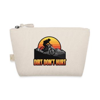 Dirt Don't Hurt Retro Mountain Biker Sunset - Organic Pouch - nature - Front