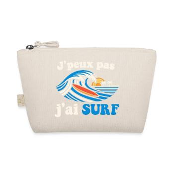Surf rétro: vague, plage et palmier - Trousse biologique - nature - Devant