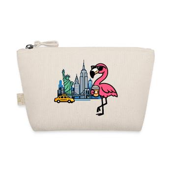 Flamant rose rencontre New York – Pause café - Trousse biologique - nature - Devant