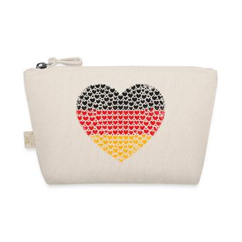 Drapeau allemand Cœur Noir rouge or Fierté - Trousse biologique - nature - Devant