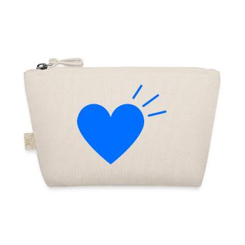 Éclat du cœur bleu | Conception minimale - Trousse biologique - nature - Devant