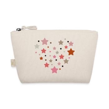 Cœur Étoile | Motif de cœur en étoile pastel - Trousse biologique - nature - Devant