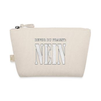 "Bevor du fragst: Nein" German Statement - Organic Pouch - nature - Front