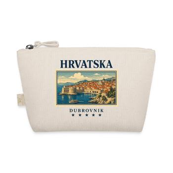 Kroatien Dubrovnik Vintage Reisemarke - Bio-Täschchen - Natur - Vorne