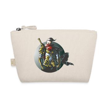 Krieger Ninja Samurai Gaming Design - Bio-Täschchen - Natur - Vorne