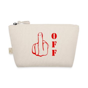 Middle Finger Fuck Off, Fuck Rebellious Statement - Organic Pouch - nature - Front