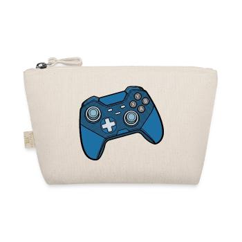 Blue Gaming Controller Pattern - Organic Pouch - nature - Front