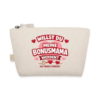 Willst du meine Bonusmama werden? Herzensfrage - Bio-Täschchen - Natur - Vorne